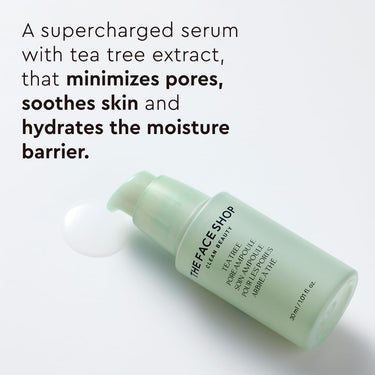 The Face Shop Tea Tree Pore Ampoule | Low-Irritant Ampule Soothes & Moisturizes Skin Deeply | Minimize Pores Size & Remove Dead Skin Cells Gently | Suitable for Acne-Prone Skin |30ml,K-Beauty